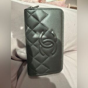 CHANEL Black Quilted Wallet